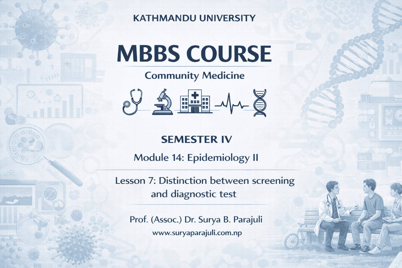 Distinction between screening and diagnostic test